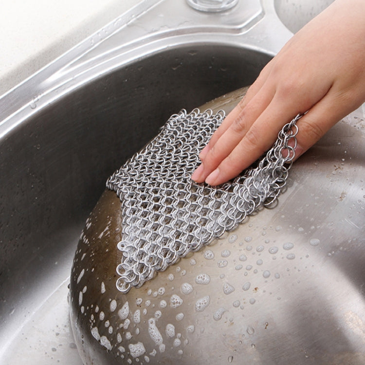 Stainless Steel Square Cast Iron Cleaner Pot Brush Scrubber Home Cookware Kitchen Cleaning Tool Stainless Steel Square Cast Iron Cleaner Pot Brush Scrubber Home Cookware Kitchen Cleaning Tool