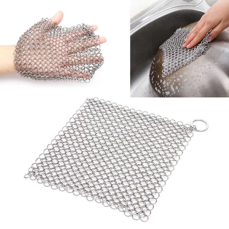Stainless Steel Square Cast Iron Cleaner Pot Brush Scrubber Home Cookware Kitchen Cleaning Tool Stainless Steel Square Cast Iron Cleaner Pot Brush Scrubber Home Cookware Kitchen Cleaning Tool