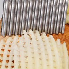 French Fries Cut Stainless Steel Saw Blade Serrated Cutter Fruit and Vegetable Tools Wave Knife Kitchen Equipment Accessories, Style 3