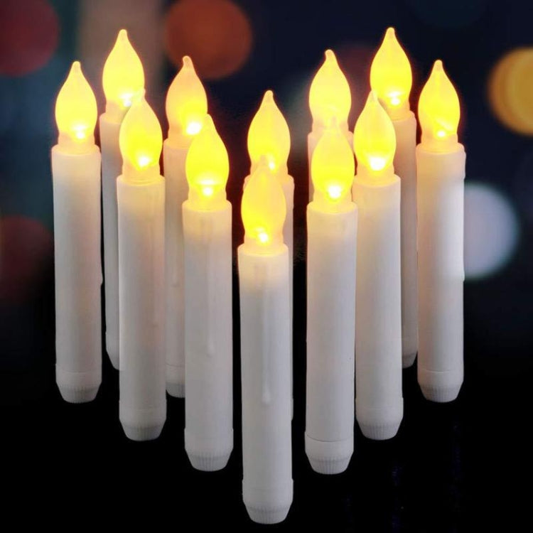 12 PCS/ Box LED Electronic Candle Light Flameless Candle Light Long Rod Christmas Candle 12 PCS/ Box LED Electronic Candle Light Flameless Candle Light Long Rod Christmas Candle