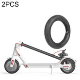 2 PCS For Xiaomi Mijia M365 Electric Scooter 8.5 inch Rubber Padded Tire Inner Tube with Valve Cover, Rubber Padded Tire