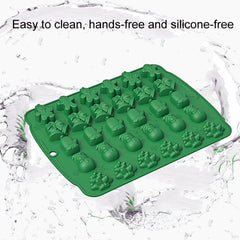Christmas Supplies Drop Glue Mold Cake Barbecue Baking Tool, Green, Red, Chocolate