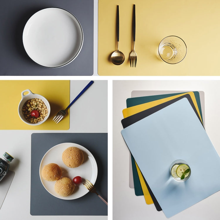 Nordic Style Food Grade Silicone Pad Tableware Environmental Insulation Pad Placemat, Green, Orange, Beige, Sky Blue, Dark Gray Nordic Style Food Grade Silicone Pad Tableware Environmental Insulation Pad Placemat, Green, Orange, Beige, Sky Blue, Dark Gray