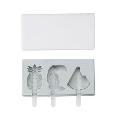 Silicone Cartoon Homemade Handmade DIY Ice Cream Popsicle Mould with Lid, Color Random Delivery, Fruit Woodpecker, Ice Cream, Snowman Hippo Bunny