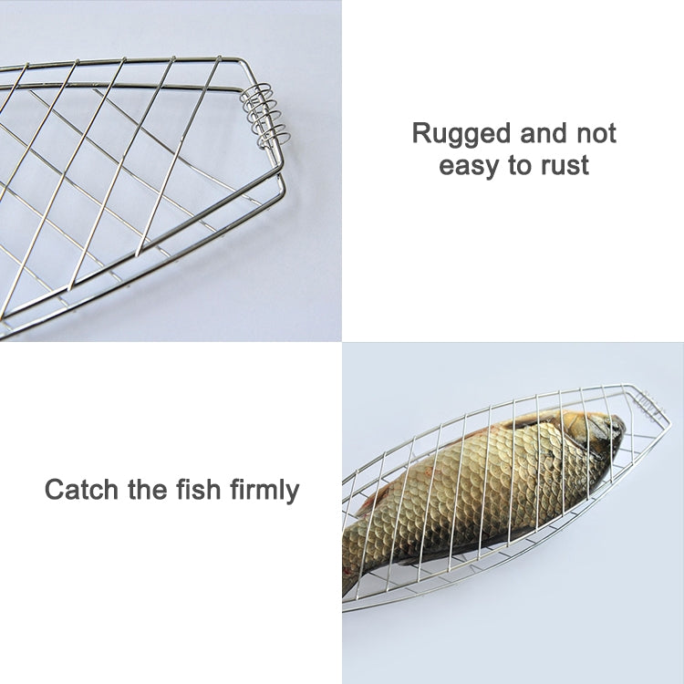 Chrome Plated Wooden Handle Single Fish Barbecue Net Clip Outdoor Grilled Fish Clip Barbecue Tool Chrome Plated Wooden Handle Single Fish Barbecue Net Clip Outdoor Grilled Fish Clip Barbecue Tool