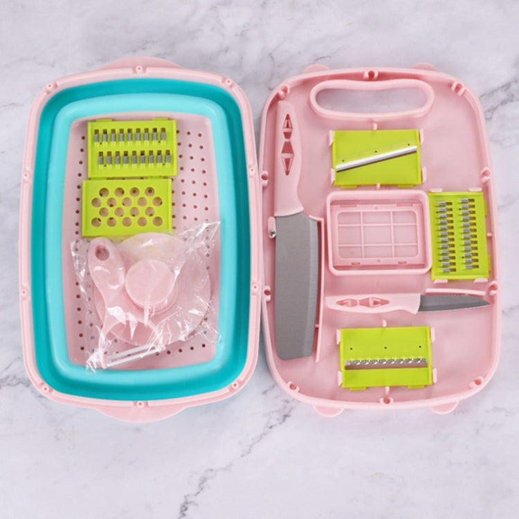 9 in 1 Folding Cutting Board Plastic Multi Function Household Cutting Board Kitchen Antibacterial Mildew Cutting Board Cutting Knife Set 9 in 1 Folding Cutting Board Plastic Multi Function Household Cutting Board Kitchen Antibacterial Mildew Cutting Board Cutting Knife Set