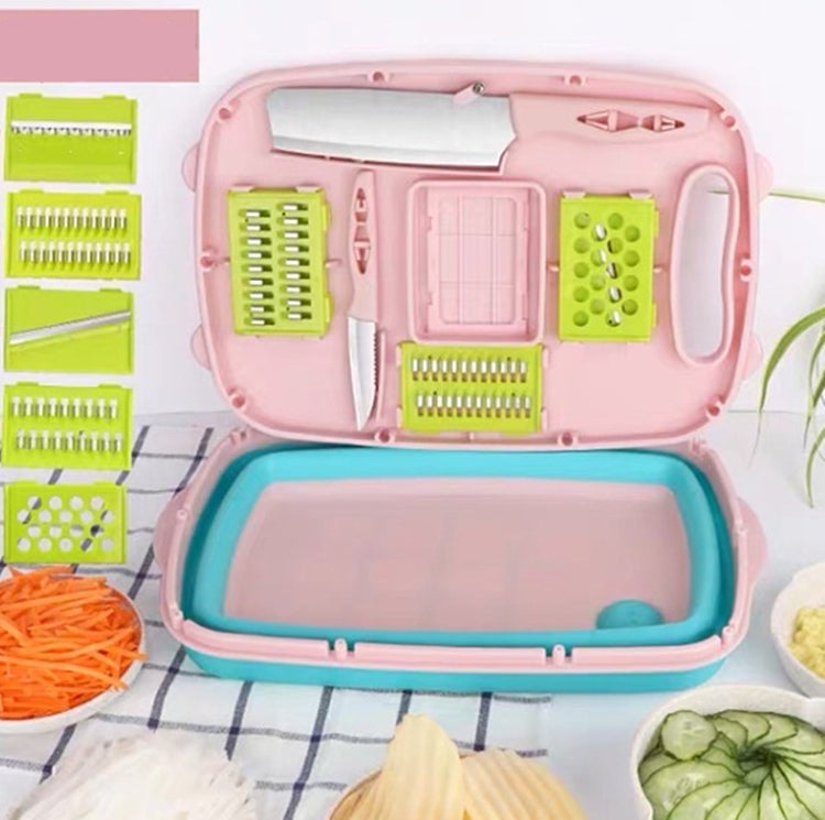 9 in 1 Folding Cutting Board Plastic Multi Function Household Cutting Board Kitchen Antibacterial Mildew Cutting Board Cutting Knife Set 9 in 1 Folding Cutting Board Plastic Multi Function Household Cutting Board Kitchen Antibacterial Mildew Cutting Board Cutting Knife Set