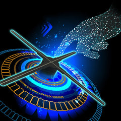 KY-4 WIFI Holographic 3D Fan Shape LED Advertising Machine, Resolution: 1024 x 638 Pixels, 56CM US Plug, 65CM US Plug, 56CM AU Plug, 65CM AU Plug, 56CM UK Plug, 56CM CN Plug