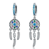 S925 Sterling Silver Retro Long Tassel Earrings