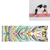 Portable Printed Non-slip Environmental Protection Yoga Mat Drape, Size: 185 x 63cm, Practitioner, Tibetan Green Lotus, Huilongqing, Mandolin, Green Lucky Elephant, Red Heart Lotus, Saint Golden Wolf, Sacred Heart Lotus, Century Lotus, Powder Bit Line