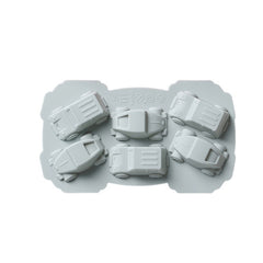 6 PCS Creative Cake Chocolate Mold 3D Car Cartoon Household Silicone Baking Ice Tray Mold, 3D Car Shape (Blue), 3D Car Shape(Pink)