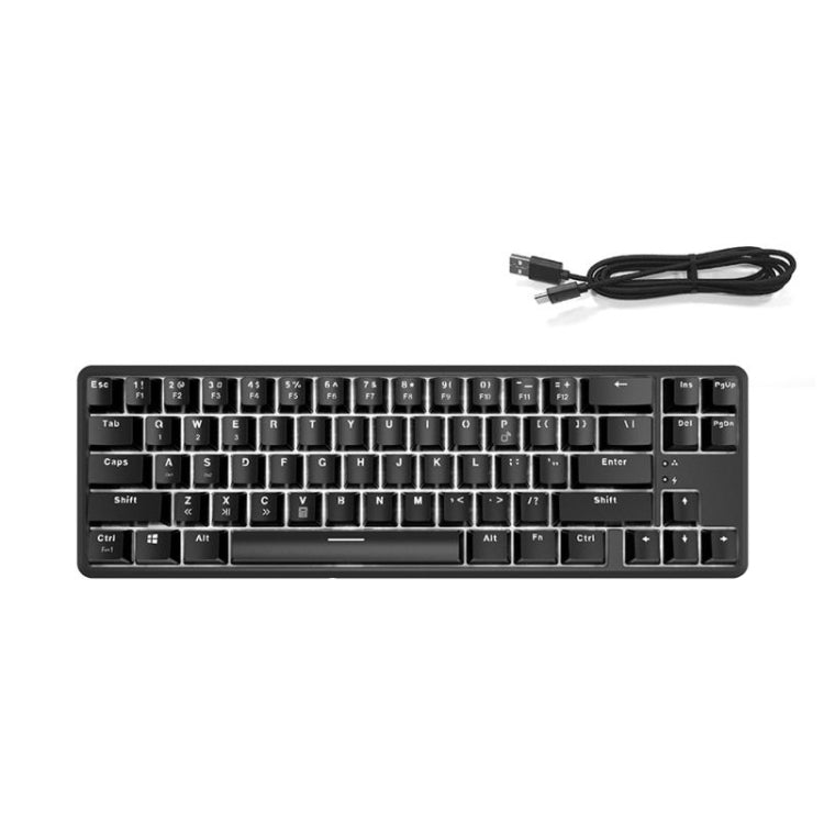 Ajazz K680T Mini USB Wired Dual-mode Charging 68-keys Laptop Bluetooth Mechanical Keyboard, Cable Length: 1.6m Ajazz K680T Mini USB Wired Dual-mode Charging 68-keys Laptop Bluetooth Mechanical Keyboard, Cable Length: 1.6m