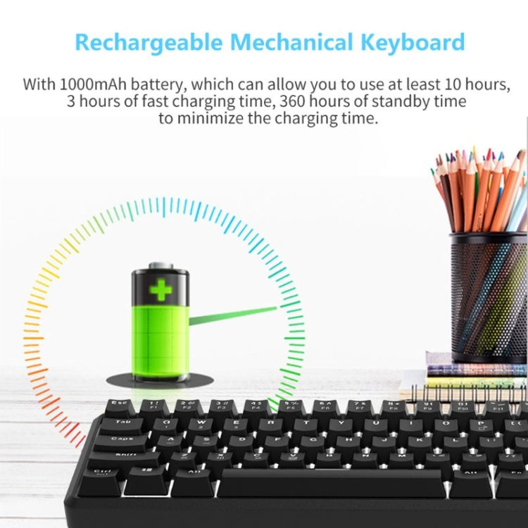 Ajazz K680T Mini USB Wired Dual-mode Charging 68-keys Laptop Bluetooth Mechanical Keyboard, Cable Length: 1.6m Ajazz K680T Mini USB Wired Dual-mode Charging 68-keys Laptop Bluetooth Mechanical Keyboard, Cable Length: 1.6m