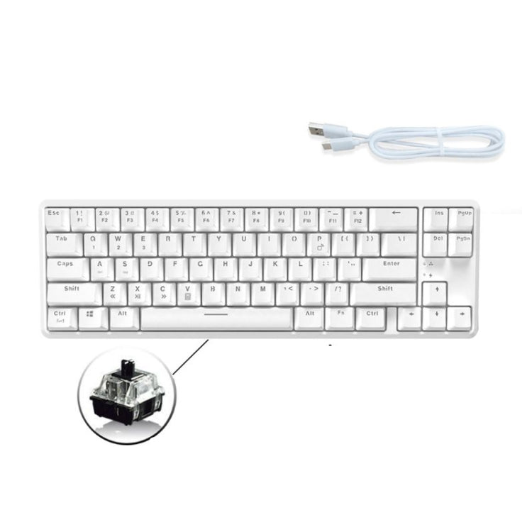 Ajazz K680T Mini USB Wired Dual-mode Charging 68-keys Laptop Bluetooth Mechanical Keyboard, Cable Length: 1.6m Ajazz K680T Mini USB Wired Dual-mode Charging 68-keys Laptop Bluetooth Mechanical Keyboard, Cable Length: 1.6m