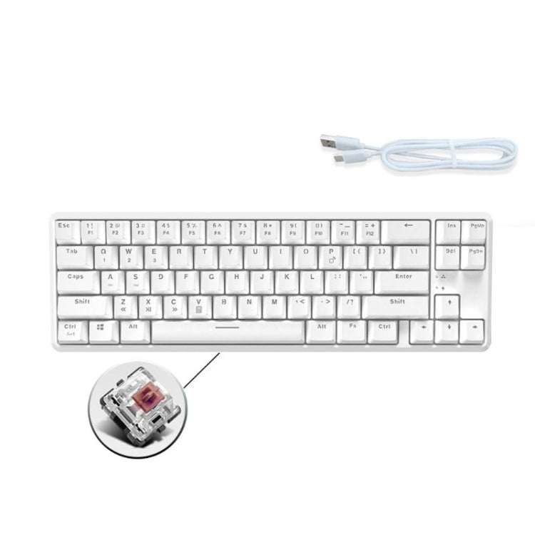Ajazz K680T Mini USB Wired Dual-mode Charging 68-keys Laptop Bluetooth Mechanical Keyboard, Cable Length: 1.6m Ajazz K680T Mini USB Wired Dual-mode Charging 68-keys Laptop Bluetooth Mechanical Keyboard, Cable Length: 1.6m