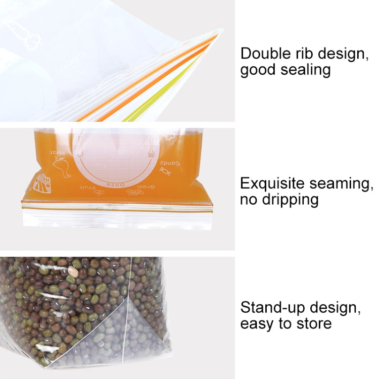 Sealed Bag Fresh Food Packaging Bag Household Thickened Refrigerator Storage Plastic Bag, Small (30 Pieces / Set), Medium (25 Pieces / Set), Large (15 Pieces / Set) Sealed Bag Fresh Food Packaging Bag Household Thickened Refrigerator Storage Plastic Bag, Small (30 Pieces / Set), Medium (25 Pieces / Set), Large (15 Pieces / Set)