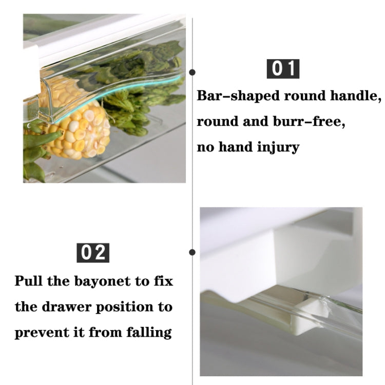 Refrigerator Storage Box Drawer Type Square Household Multifunctional Food Preservation Box, 1 Egg Box, 1 Fresh Box, 2 Egg Box, 2 Fresh Box, 1 Egg Box + 1 Fresh Box, 1 Box Without Hook Refrigerator Storage Box Drawer Type Square Household Multifunctional Food Preservation Box, 1 Egg Box, 1 Fresh Box, 2 Egg Box, 2 Fresh Box, 1 Egg Box + 1 Fresh Box, 1 Box Without Hook