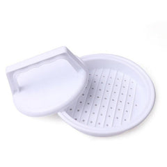 Round Shape Hamburger Press Food-Grade Plastic Hamburger Meat Beef Grill Burger Press Patty Maker Mold Mould Kitchen Tool, 2PCS White