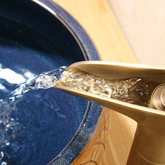 Bathroom Faucet Washbasin Waterfall Hot & Cold Faucet, 84535-1, 84535 High Type, 99529 Black