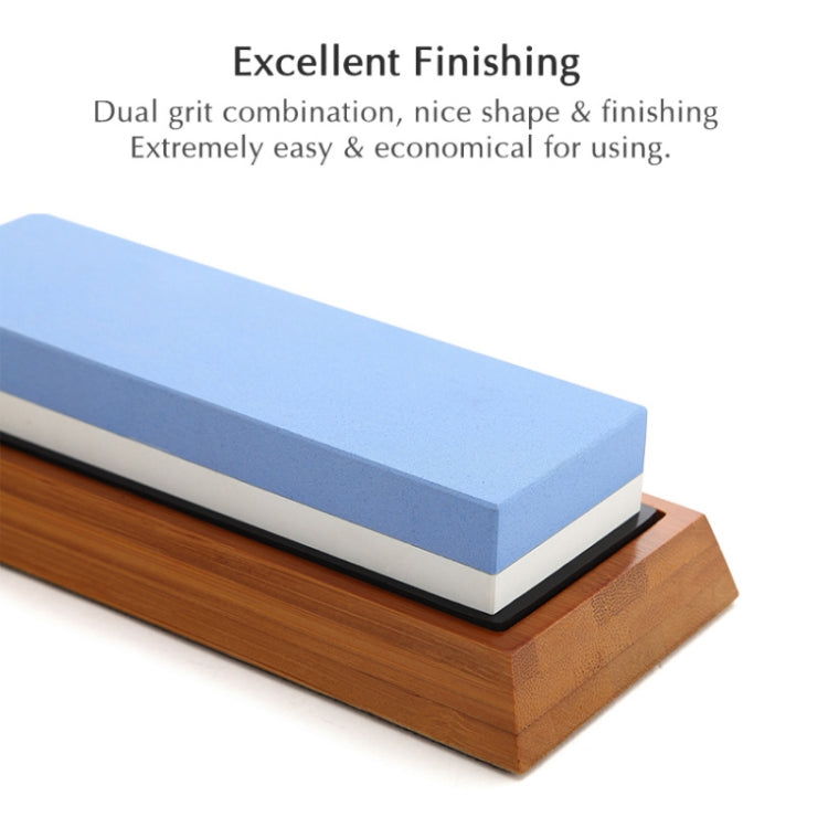 1000/6000 Red White Whetstone Double-sided Bamboo Base Set, Blue White Whetstone 1000/6000 Red White Whetstone Double-sided Bamboo Base Set, Blue White Whetstone