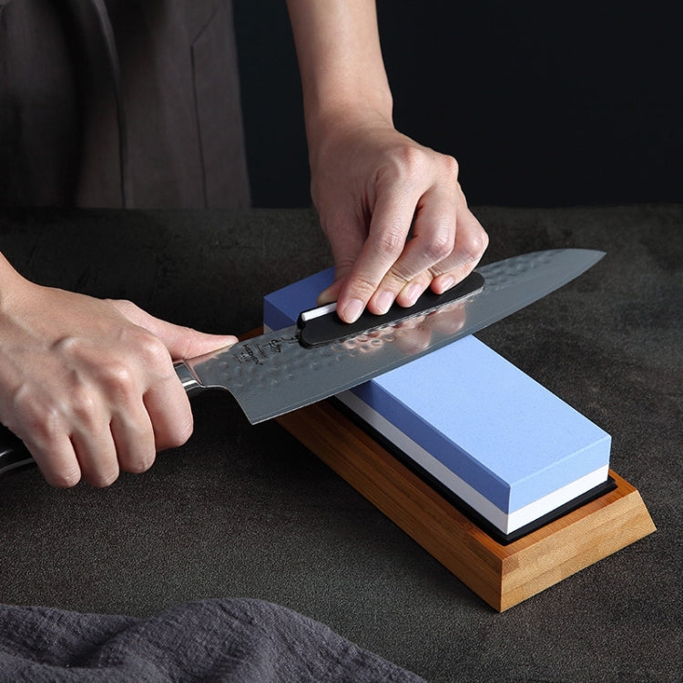 1000/6000 Red White Whetstone Double-sided Bamboo Base Set, Blue White Whetstone 1000/6000 Red White Whetstone Double-sided Bamboo Base Set, Blue White Whetstone