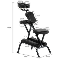 Portable Folding Adjustable Massage Chair Tattoo Scraping Chair Beauty Bed with Armrest