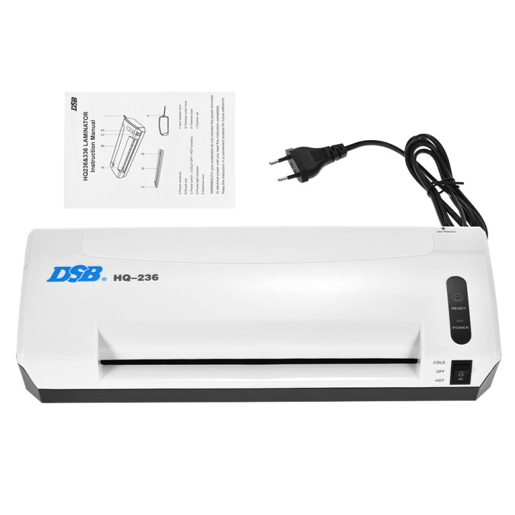 DSB HQ236 Laminator A4 File Laminating Machine Photo Sealing Machine Cold Laminating Thermoplastic Machine with Paper Trimmer Cutter DSB HQ236 Laminator A4 File Laminating Machine Photo Sealing Machine Cold Laminating Thermoplastic Machine with Paper Trimmer Cutter