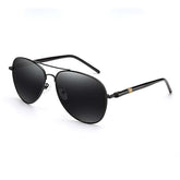 Men Oversized Aviation Metal Frame Spring Temple Polarized Sunglasses Male Pilot Male Driving Sun Glasses