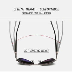 Men Oversized Aviation Metal Frame Spring Temple Polarized Sunglasses Male Pilot Male Driving Sun Glasses