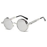 Metal Round Frame Steampunk Retro Sunglasses for Men Women