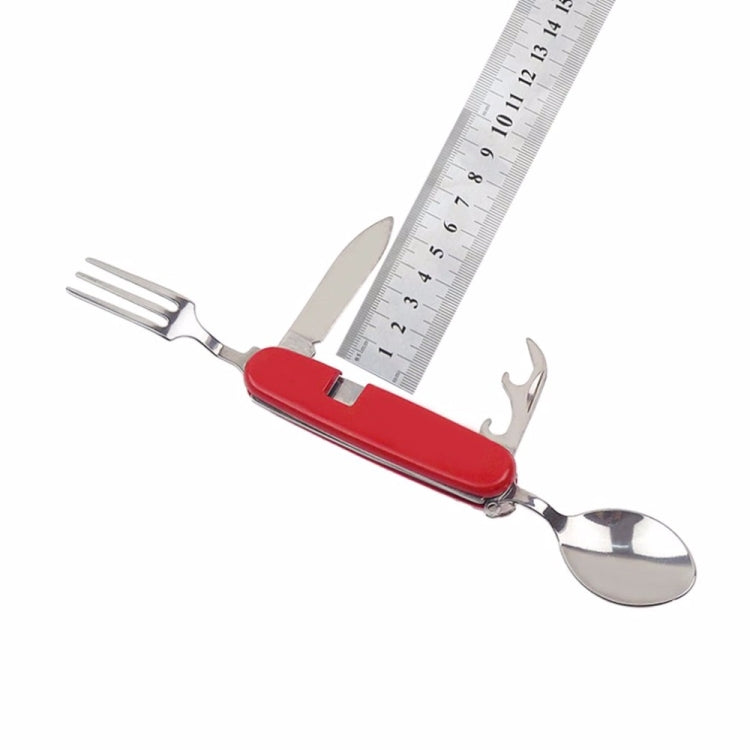 Outdoor Tableware Stainless Steel Spoon / Fork / Knife / Bottle Opener 4 in 1 Multifunctional Folding Cutlery Set Outdoor Tableware Stainless Steel Spoon / Fork / Knife / Bottle Opener 4 in 1 Multifunctional Folding Cutlery Set