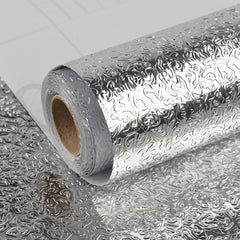Kitchen Wall Stove Aluminum Foil Oil-proof Stickers Anti-fouling High-temperature Self-adhesive Croppable Wallpaper Wall Sticker, 40cmx5m, 40cmx5m Croppable Wallpaper, 60cmx5m, 60cmx5m Croppable Wallpaper