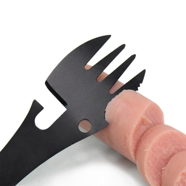 2 PCS  5 in 1 Multi-functional Outdoor Tools Stainless Steel Camping Survival EDC Kit Practical Fork Knife Spoon Bottle/Can Opener 2 PCS  5 in 1 Multi-functional Outdoor Tools Stainless Steel Camping Survival EDC Kit Practical Fork Knife Spoon Bottle/Can Opener