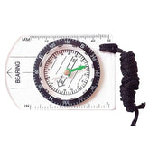 Professional Mini Compass Map Scale Ruler Multifunctional Equipment Outdoor Hiking Camping Survival, Mini