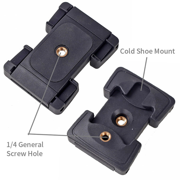 Xiletu Xj-12 Live Broadcast Bracket Fixing Clip Tripod Mount Phone Clamp with 1/4 inch Screw Holes & Cold Shoe Base Xiletu Xj-12 Live Broadcast Bracket Fixing Clip Tripod Mount Phone Clamp with 1/4 inch Screw Holes & Cold Shoe Base