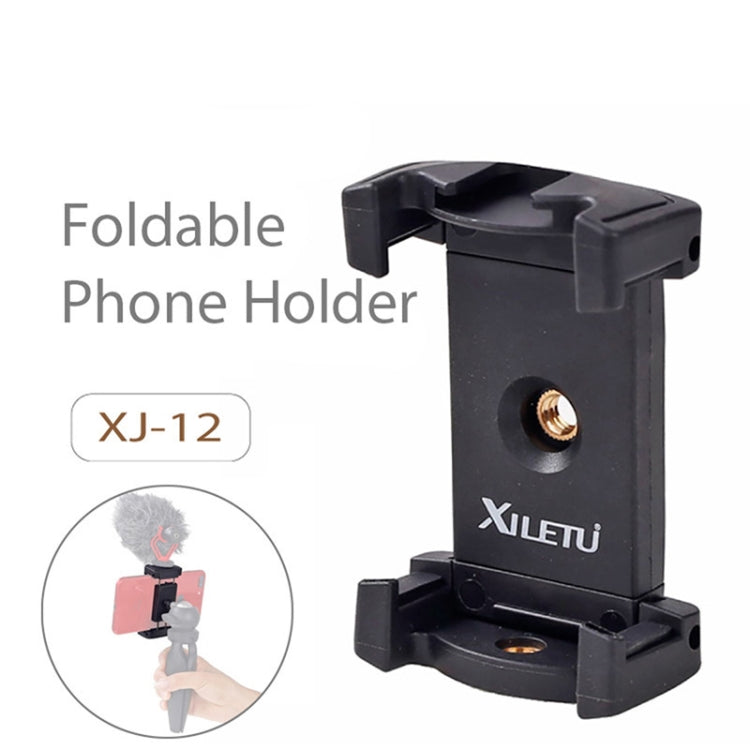 Xiletu Xj-12 Live Broadcast Bracket Fixing Clip Tripod Mount Phone Clamp with 1/4 inch Screw Holes & Cold Shoe Base Xiletu Xj-12 Live Broadcast Bracket Fixing Clip Tripod Mount Phone Clamp with 1/4 inch Screw Holes & Cold Shoe Base