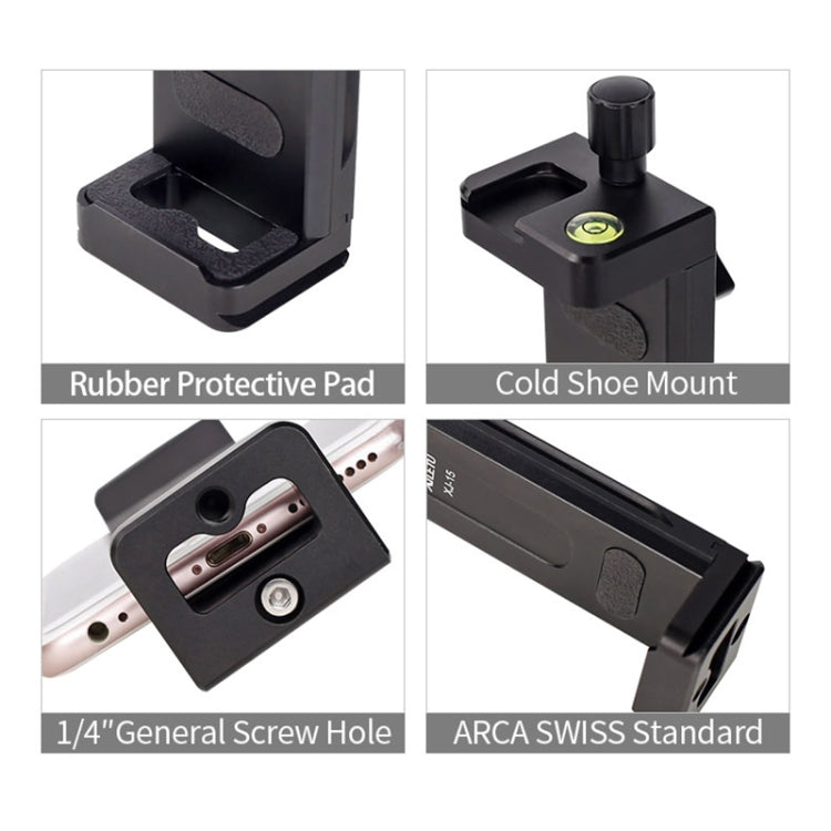 Xiletu Xj15 Live Broadcast Desktop Full Metal Tripod Mount Tablet Pc Phone Clamp With 1/4 Inch Screw Holes & Cold Shoe Base Xiletu Xj15 Live Broadcast Desktop Full Metal Tripod Mount Tablet Pc Phone Clamp With 1/4 Inch Screw Holes & Cold Shoe Base