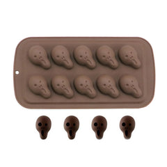 Halloween Cartoon Baking Set Chocolate Mold, Skull Shape, Pumpkin Head Shape, Wizard Hat Shape, Bat Shape