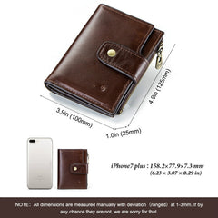 Men Leather Wallet Smart Bluetooth Antimagnetic RFID Anti-Lost Anti-Theft Multi-Function Coin Purse