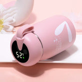 Cartoon Thermos Mug Intelligent Temperature Measurement Color Change Display Temperature Water Cup Couple Children Student Cup, Digital Display, Pink, Digital Display, Blue, Digital Display, Green, Digital Display, Brown