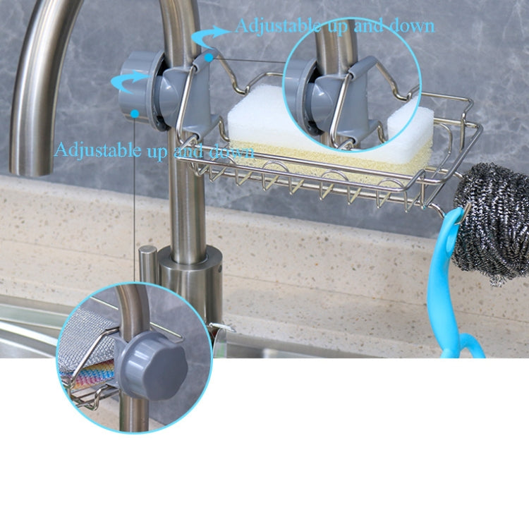 Faucet Rack Stainless Steel Perforated Free Kitchen Sink Storage Rack Rag Sponge Drain Rack, Type A, Type B, Type C Faucet Rack Stainless Steel Perforated Free Kitchen Sink Storage Rack Rag Sponge Drain Rack, Type A, Type B, Type C