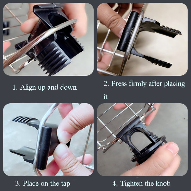 Faucet Rack Stainless Steel Perforated Free Kitchen Sink Storage Rack Rag Sponge Drain Rack, Type A, Type B, Type C Faucet Rack Stainless Steel Perforated Free Kitchen Sink Storage Rack Rag Sponge Drain Rack, Type A, Type B, Type C