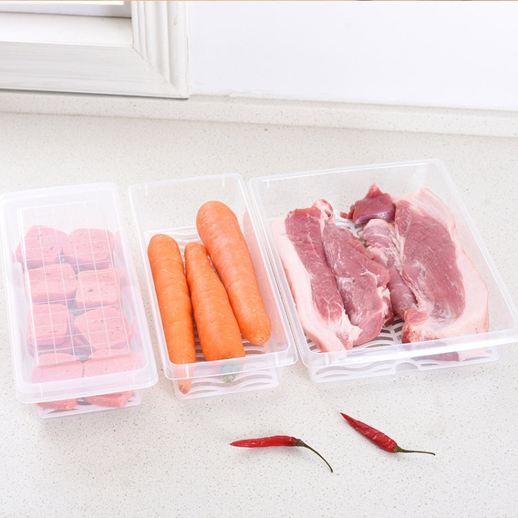 Kitchen Refrigerator Drainable Fresh-Keeping Box Food Plastic Sealed Freezer Storage Box Fish Fresh Box, 27x20x5.5cm, 27x11x6cm Kitchen Refrigerator Drainable Fresh-Keeping Box Food Plastic Sealed Freezer Storage Box Fish Fresh Box, 27x20x5.5cm, 27x11x6cm