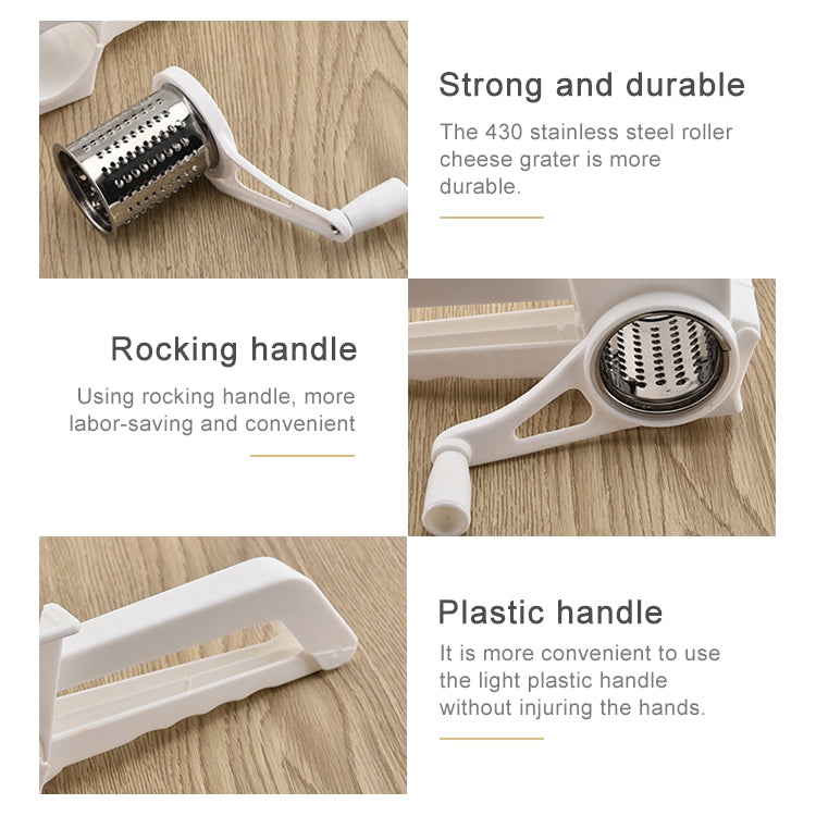 Cheese Hand-Cranked Rotary Grater Plastic Multi-Purpose Grater, Hand-Cranked Grater Cheese Hand-Cranked Rotary Grater Plastic Multi-Purpose Grater, Hand-Cranked Grater