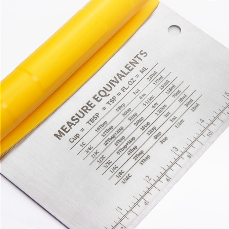Stainless Steel Dough Cutter Scraper With Scale Cutter Baking Tools, 2 PCS  Noodle Cutter (Yellow) Stainless Steel Dough Cutter Scraper With Scale Cutter Baking Tools, 2 PCS  Noodle Cutter (Yellow)