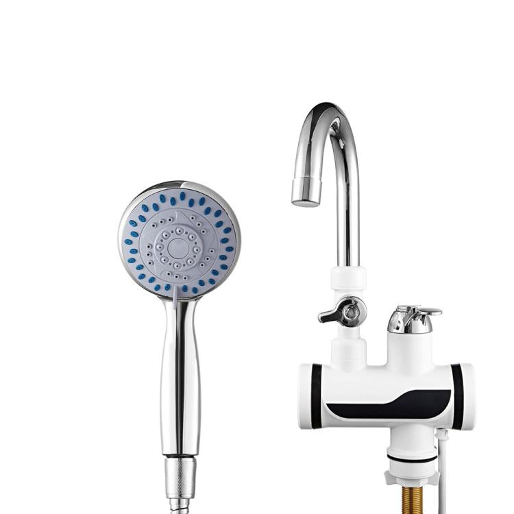 Dynamic Digital Display Instant Heating Electric Hot Water Faucet Kitchen&Domestic Hot&Cold Water Heater EU Plug, With Shower Head, Large Elbow, Universal Tube Dynamic Digital Display Instant Heating Electric Hot Water Faucet Kitchen&Domestic Hot&Cold Water Heater EU Plug, With Shower Head, Large Elbow, Universal Tube