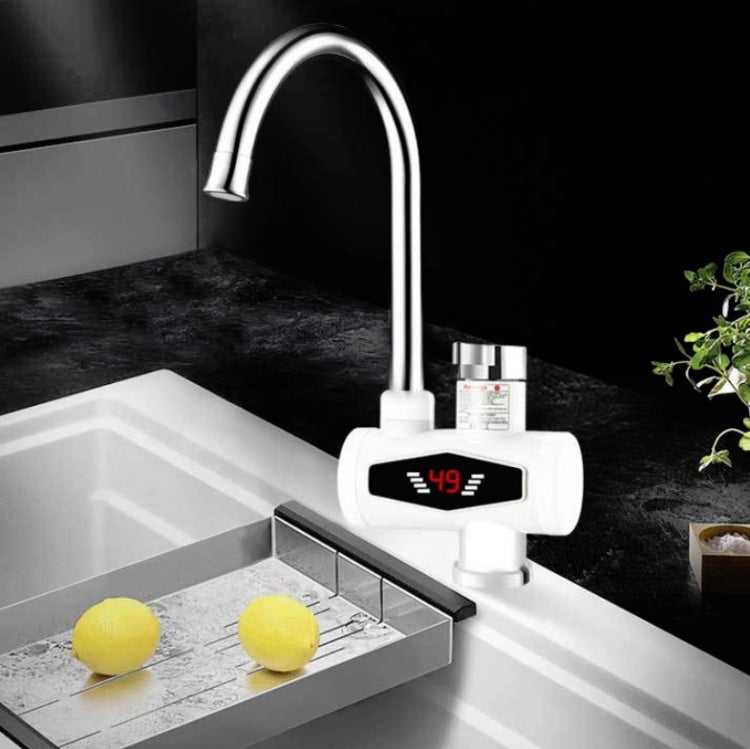 Dynamic Digital Display Instant Heating Electric Hot Water Faucet Kitchen&Domestic Hot&Cold Water Heater EU Plug, With Shower Head, Large Elbow, Universal Tube Dynamic Digital Display Instant Heating Electric Hot Water Faucet Kitchen&Domestic Hot&Cold Water Heater EU Plug, With Shower Head, Large Elbow, Universal Tube