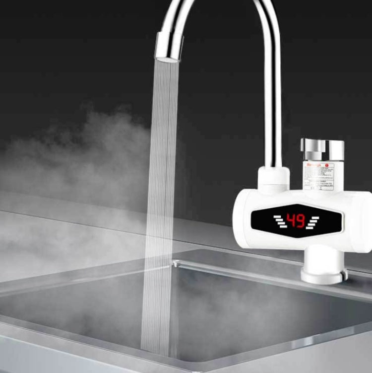 Dynamic Digital Display Instant Heating Electric Hot Water Faucet Kitchen&Domestic Hot&Cold Water Heater EU Plug, With Shower Head, Large Elbow, Universal Tube Dynamic Digital Display Instant Heating Electric Hot Water Faucet Kitchen&Domestic Hot&Cold Water Heater EU Plug, With Shower Head, Large Elbow, Universal Tube