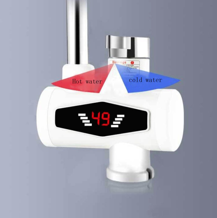 Dynamic Digital Display Instant Heating Electric Hot Water Faucet Kitchen&Domestic Hot&Cold Water Heater EU Plug, With Shower Head, Large Elbow, Universal Tube Dynamic Digital Display Instant Heating Electric Hot Water Faucet Kitchen&Domestic Hot&Cold Water Heater EU Plug, With Shower Head, Large Elbow, Universal Tube