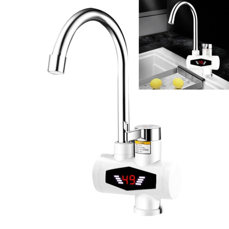 Dynamic Digital Display Instant Heating Electric Hot Water Faucet Kitchen&Domestic Hot&Cold Water Heater EU Plug, With Shower Head, Large Elbow, Universal Tube Dynamic Digital Display Instant Heating Electric Hot Water Faucet Kitchen&Domestic Hot&Cold Water Heater EU Plug, With Shower Head, Large Elbow, Universal Tube